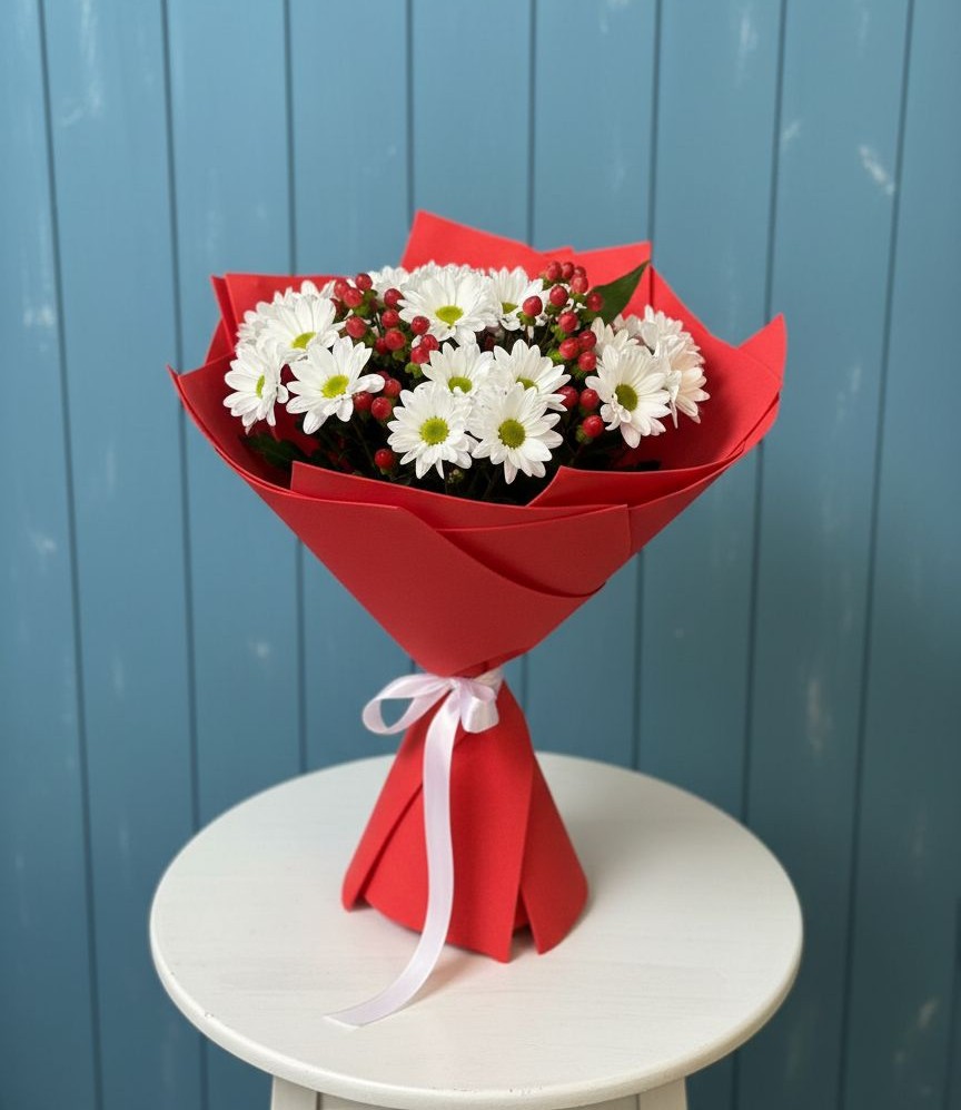 Букет цветов из: Хризантемы в Крапивна