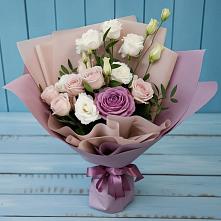 Букет цветов из:  Розы и Лизиантусы в Крапивна