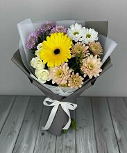 Букет цветов из:  Розы, Герберы и Хризантемы #REPLACE_PRED# Крапивна