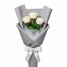 Букет 3 белые розы #REPLACE_PRED# Крапивна