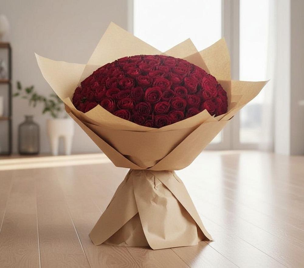 Букет 101 Красная роза в Крапивна