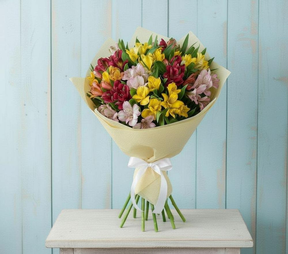 Букет цветов из: Альстромерии в Крапивна